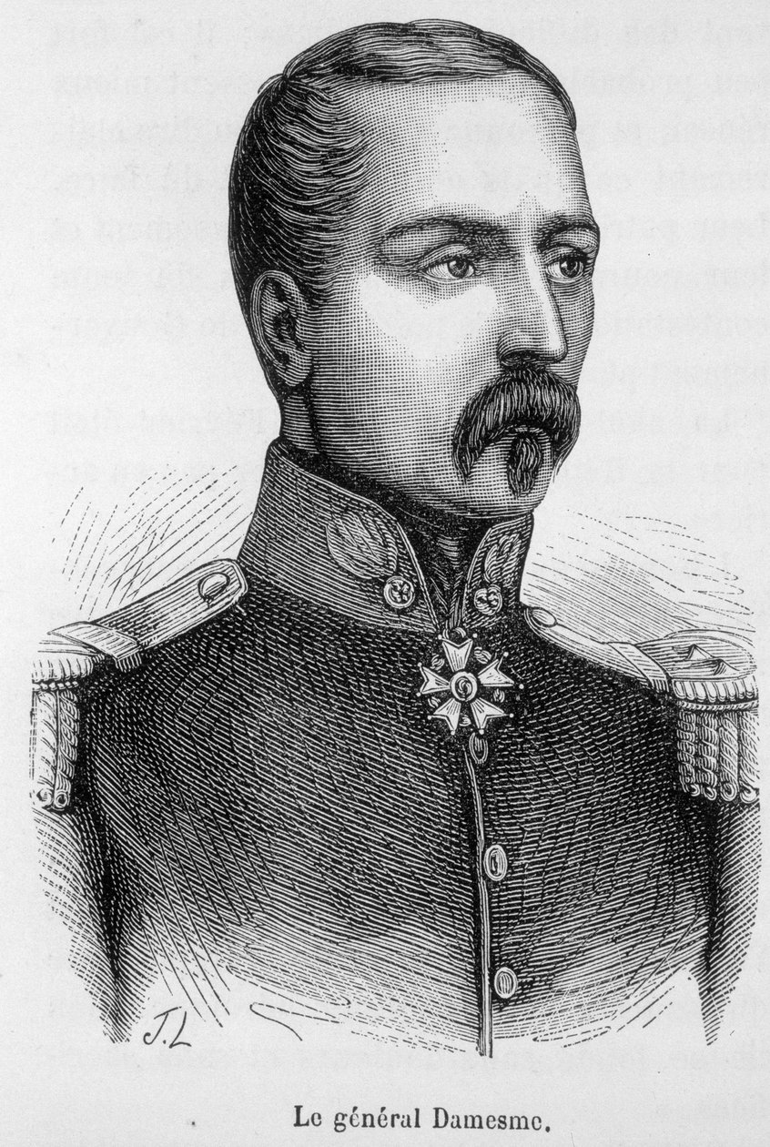 Portræt af Edouard Adolphe Deodat Marie Daesme (1807-1848), fransk militær. af Unknown artist