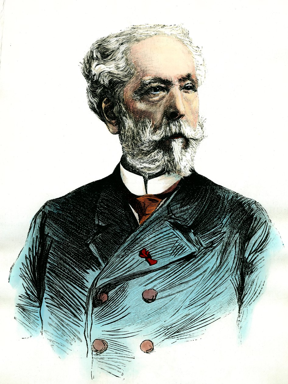 Portræt af Edouard Lalo (1823-1892) fransk komponist. Indgravering af privatsamlingen fra det 19. århundrede af Unknown artist