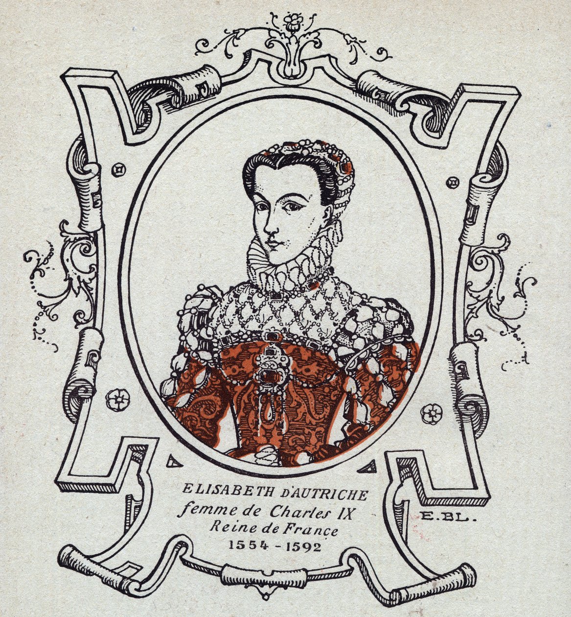 Portræt af Elisabeth af Østrig (1554-1592), dronning af Frankrig af Unknown Artist
