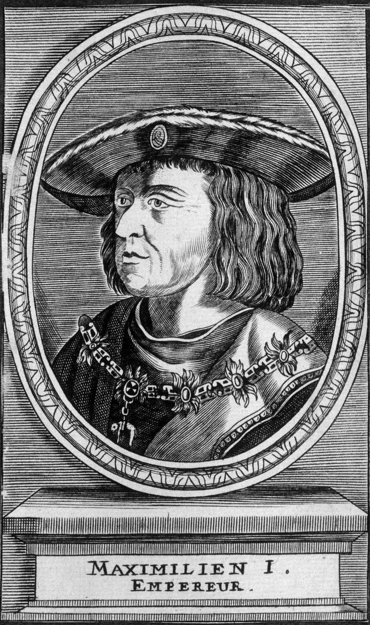 Portræt af kejser Maximilian I (1459 - 1519), n.d. af Unknown artist