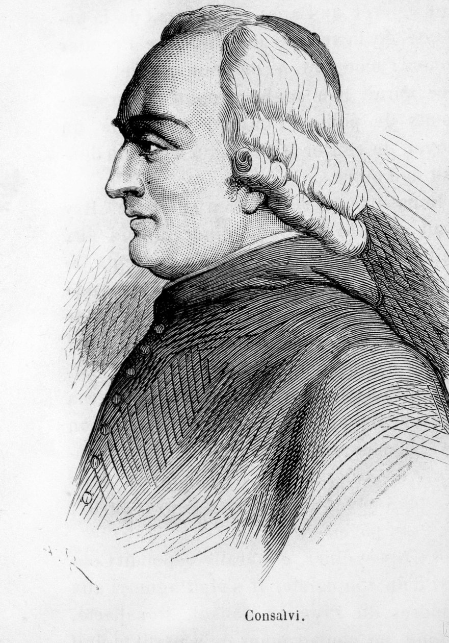 Portræt af Ercole Consalvi (1757-1824), Pius VII