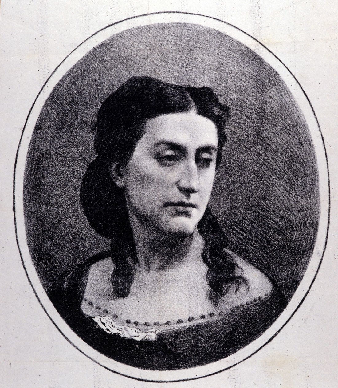 Portræt af Erminia Frezzolini. Italiensk sopran (1818-1884). af Unknown artist