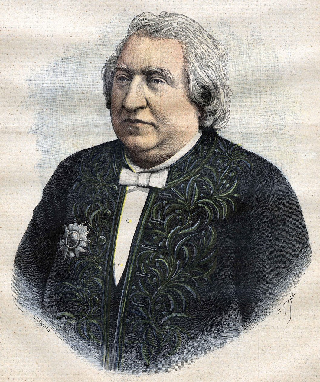 Portræt af Ernest Renan i akademikerkjole af Unknown artist