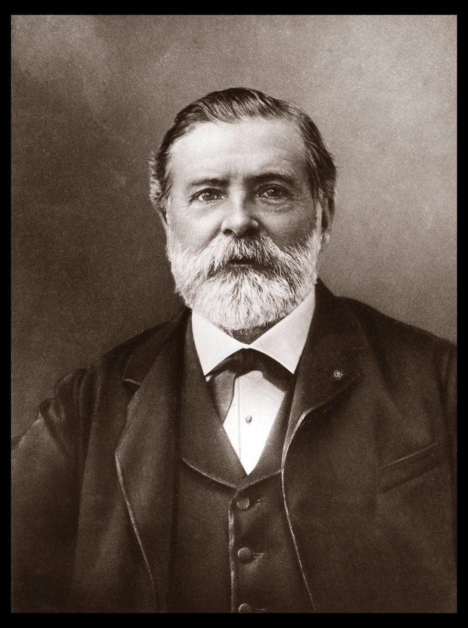 Portræt af Etienne-Jules Marey (1830-1904); engelsk videnskabsmand og kronofotograf; opfinder af sphygmograph og en pioner inden for fotografi og film. Foto af Nadar, Paul (1856-1939). af Unknown artist