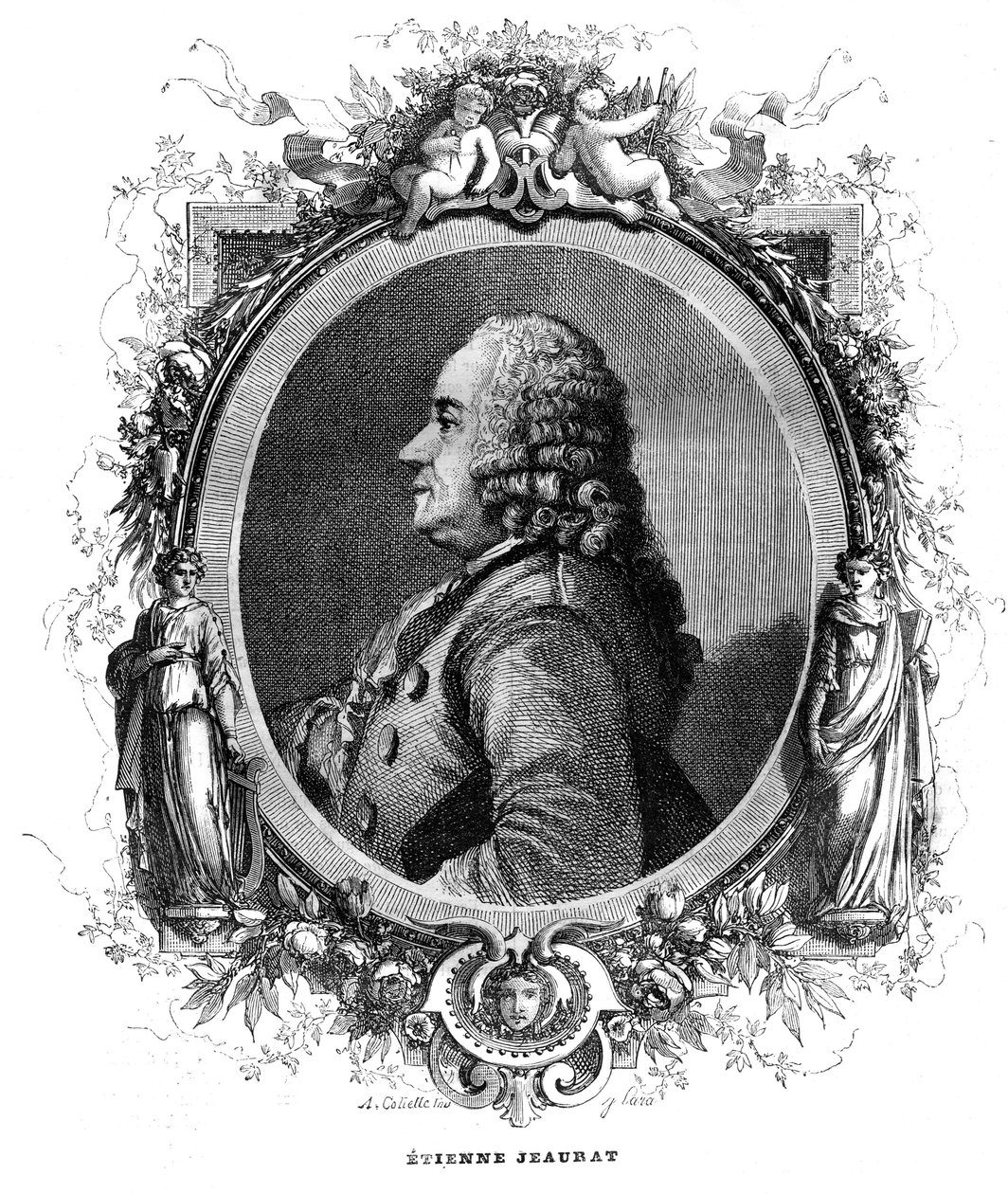 Portræt af Etienne Jeaurat (1699-1789) fransk maler og tegneserieskaber. af Unknown artist