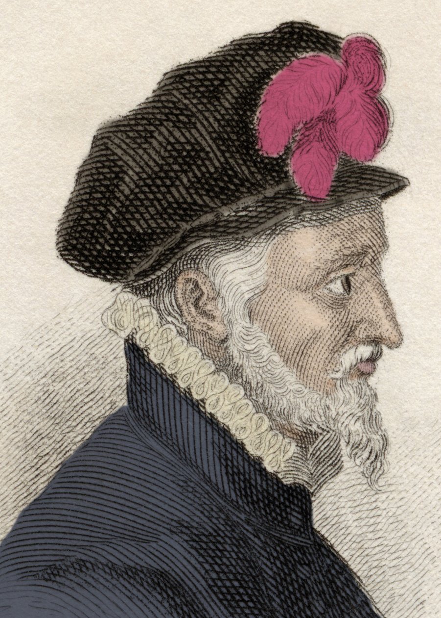 Portræt af Fadrique Alvarez de Toledo og Enriquez de Guzman (1537-1583), fjerde hertug af Alba, hertug af Huescar, markis af Korea og storkommandør af Calatrava-ordenen. Indgravering af det 19. århundrede. af Unknown artist