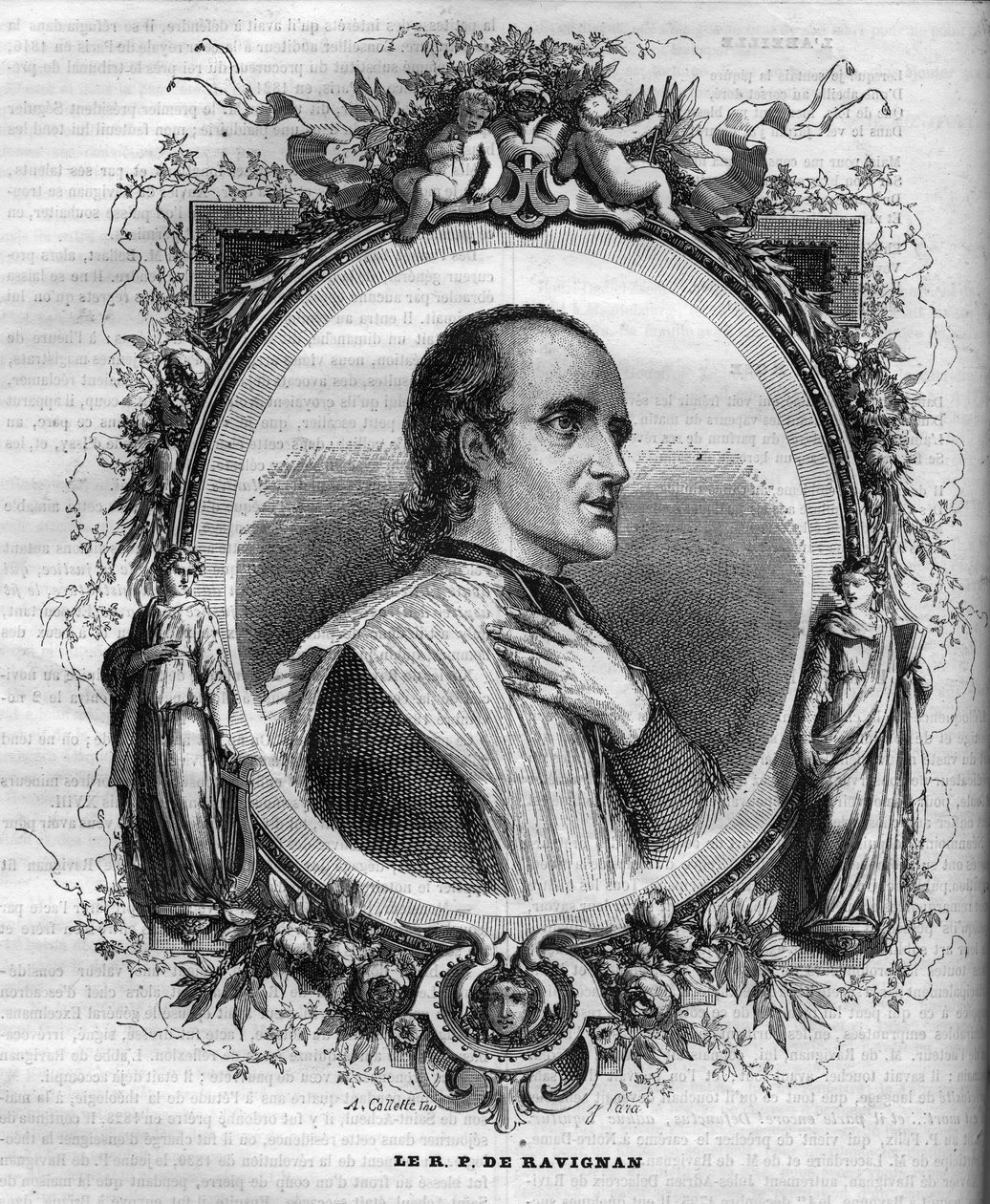 Portræt af fader Delacroix de Ravignan (1795-1858), fransk jesuit. af Unknown artist