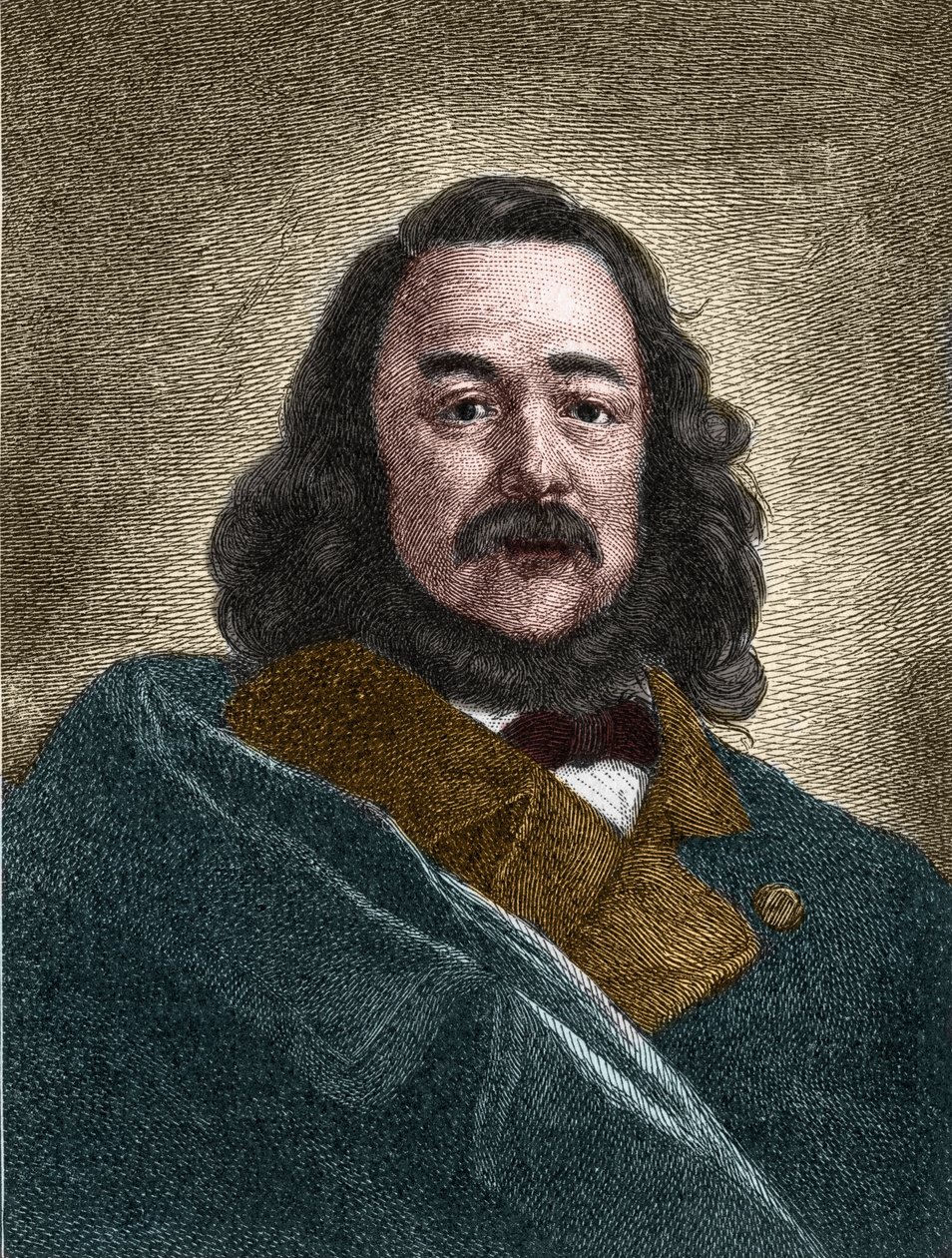 Portræt af Ferdinand Freiligrath (1810-1876) tysk forfatter. af Unknown artist