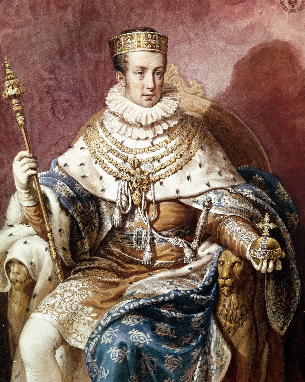 Portræt af Ferdinand I af Østrig (olie på lærred) af Unknown artist