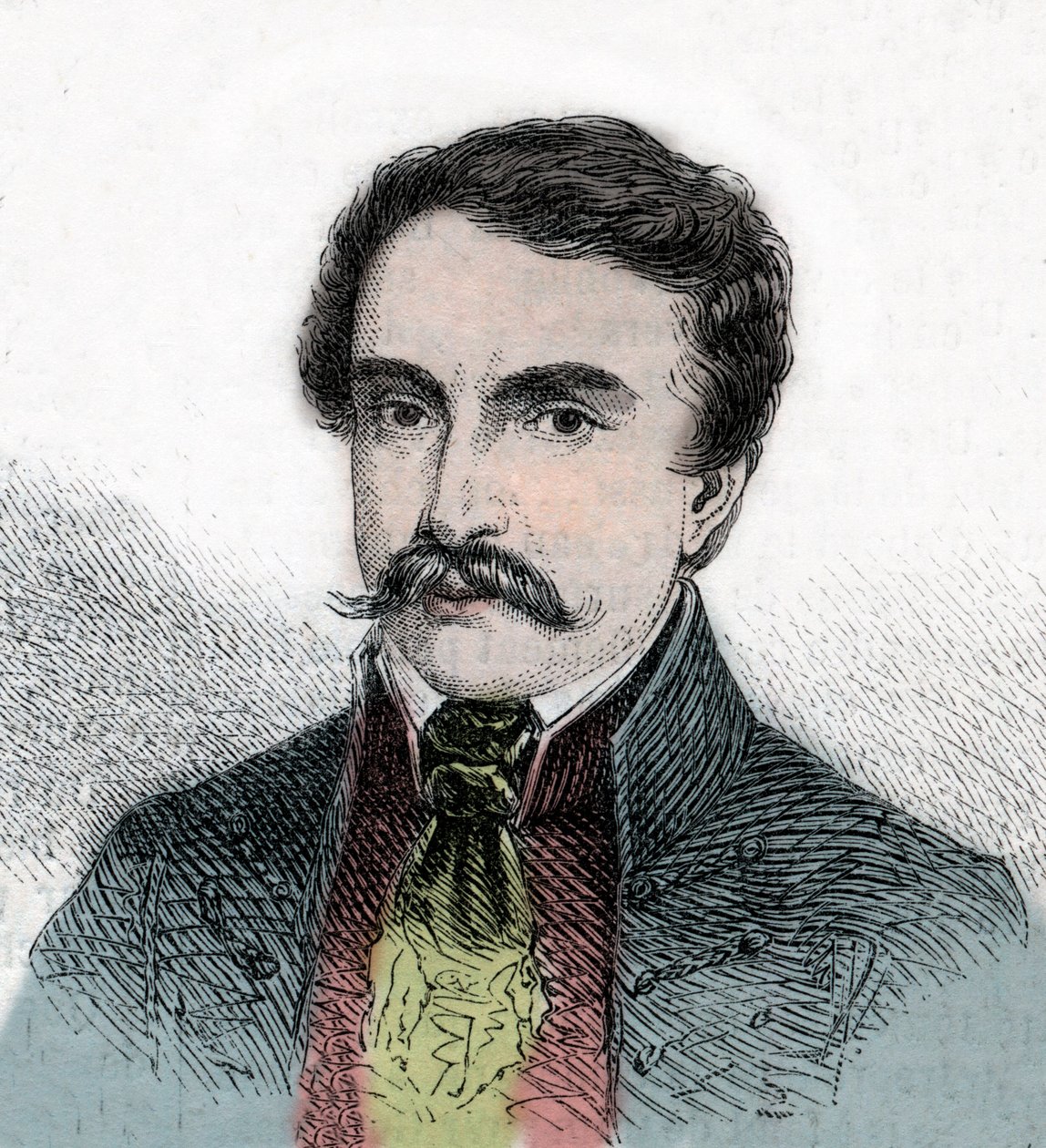 Portræt af Ferenc Deak (1803-1876), ungarsk politiker - Indgravering fra "The Illustrous World"" af Unknown artist
