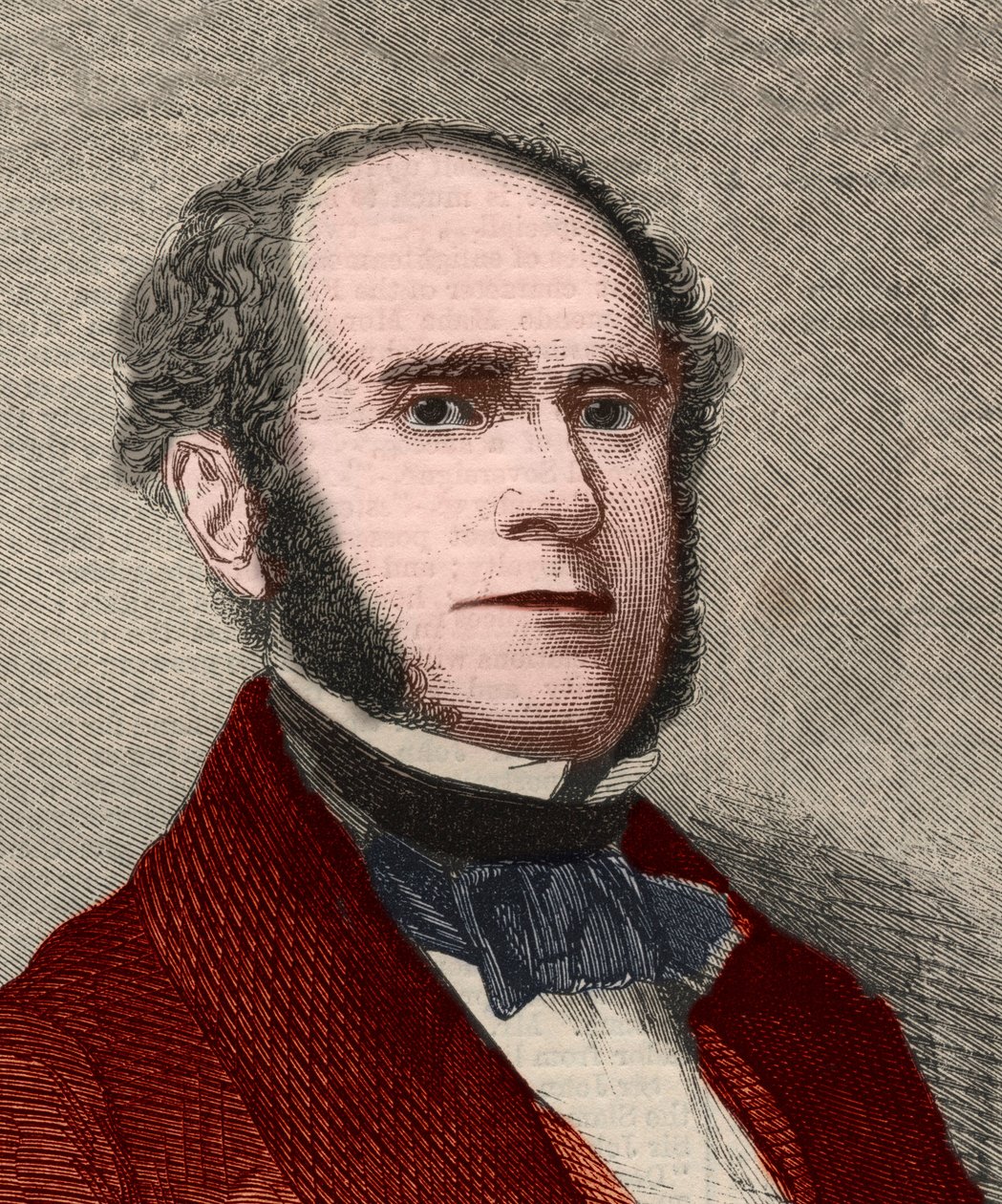 Portræt af Fitz-Greene (Fitz Greene) Halleck (1790-1867), amerikansk digter. Indgravering i "" The illustrated London News "" af 23. januar 1858. af Unknown artist