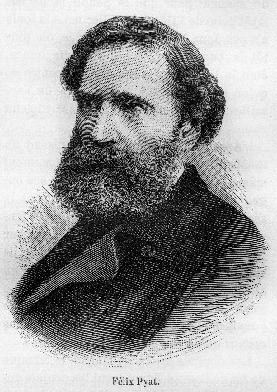 Portræt af Félix Pyat. Fransk forfatter, journalist og politiker. 1810-1889 af Unknown artist
