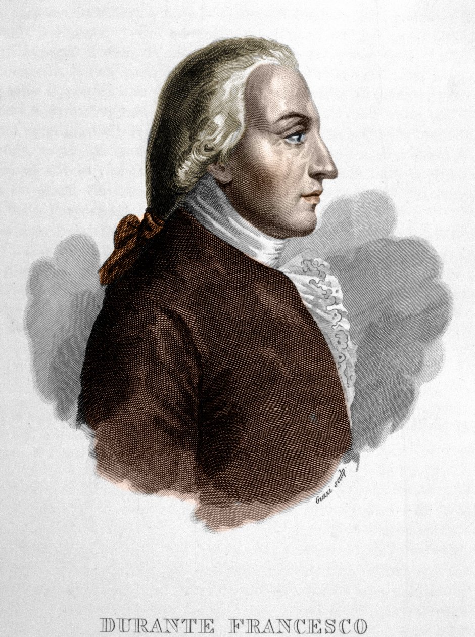 Portræt af Francesco Durante. Italiensk musiker (Frattamaggiore af Unknown artist