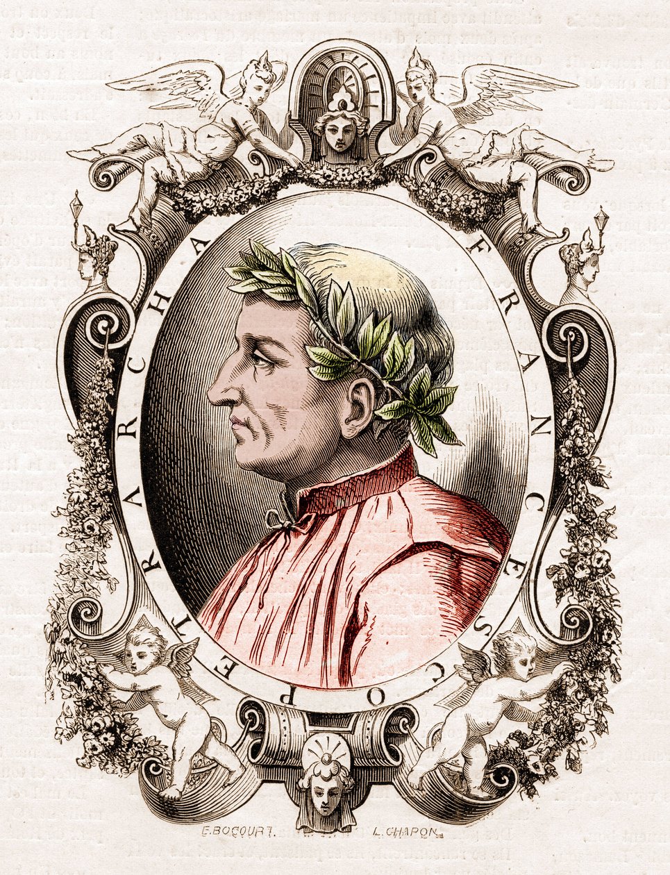 Portræt af Francesco Petrarca (1304-1374), italiensk digter. af Unknown artist