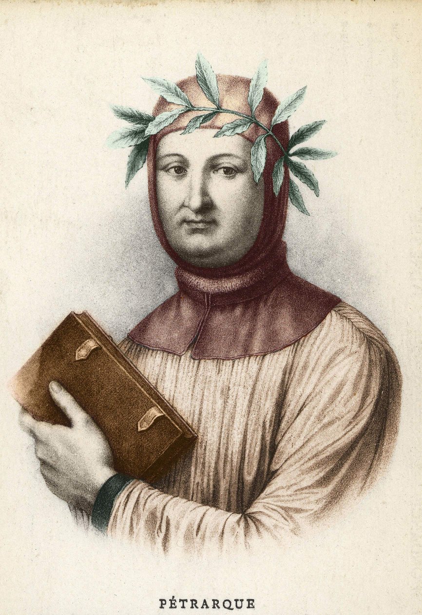 Portræt af Francesco Petrarca (Petrarch), italiensk forfatter (1304 - 1374) af Unknown artist