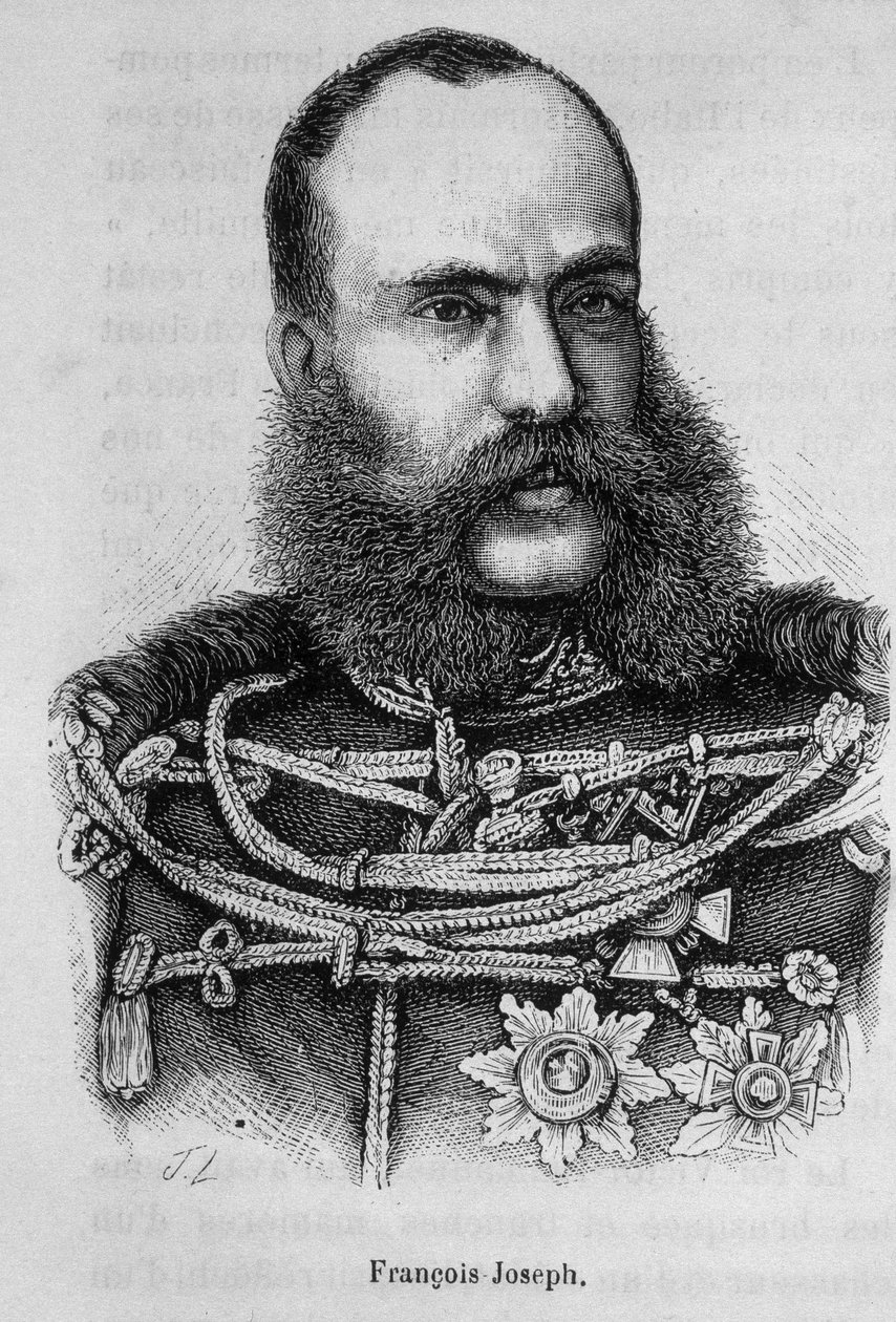 Portræt af Frans Josef I, kejser af Østrig (1830 - 1916) af Unknown artist