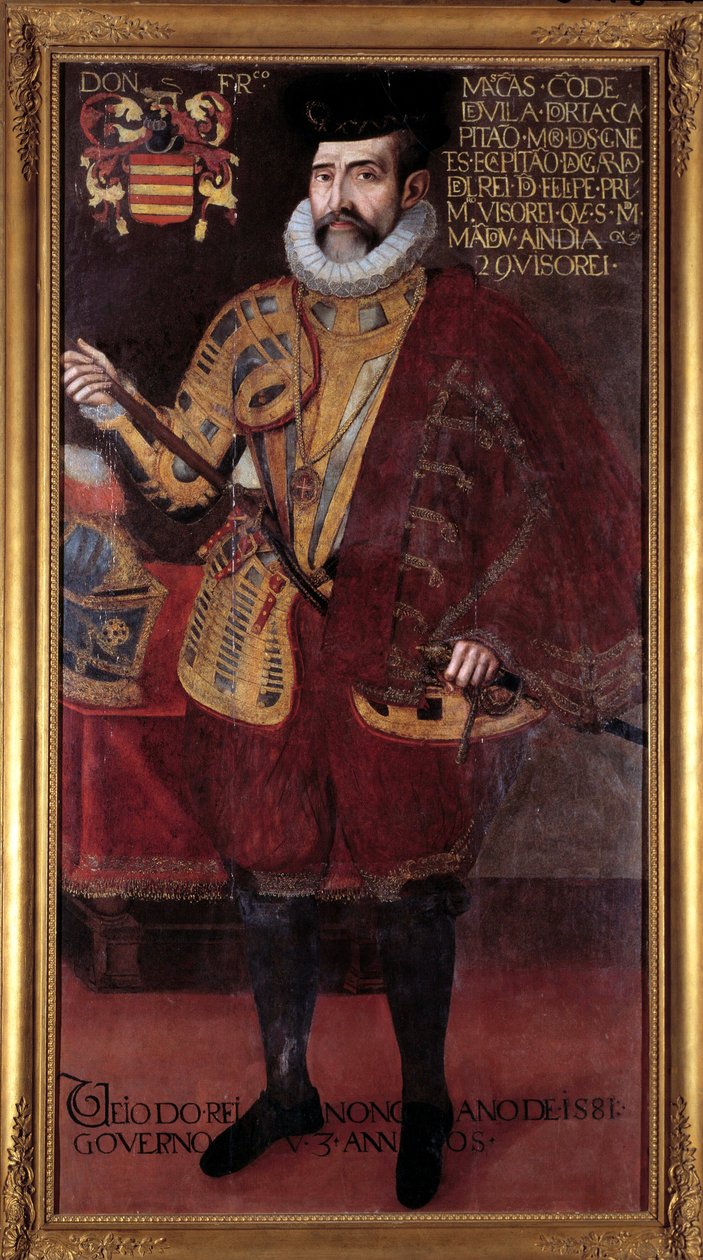 Portræt af Francisco de Mascarenhas (1500-tallet) vicekonge af Indien Anonymt maleri fra det 16. århundrede Lissabon af Unknown artist