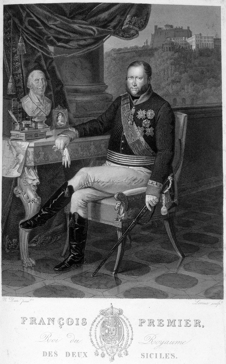 Portræt af Francois 1. (1777-1830), konge af de to Sicilier. af Unknown artist