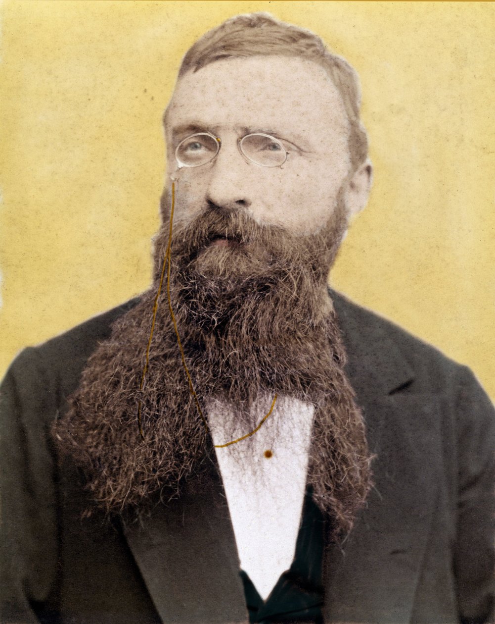 Portræt af Francois Auguste Rene Rodin - fransk billedhugger - fotografi omkring 1885 af Unknown artist