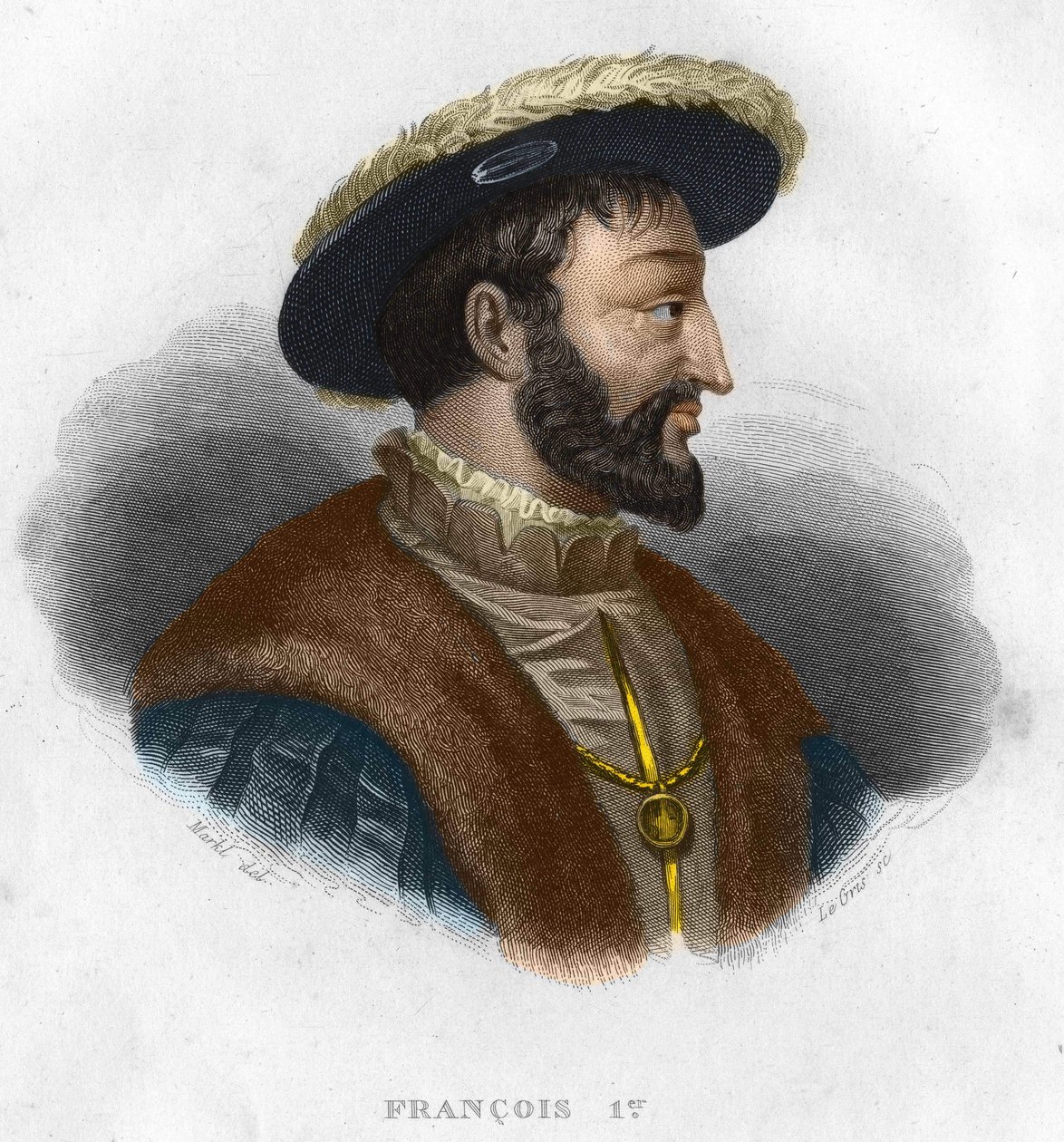 Portræt af Francois I (1494 - 1547) konge af Frankrig af Unknown artist