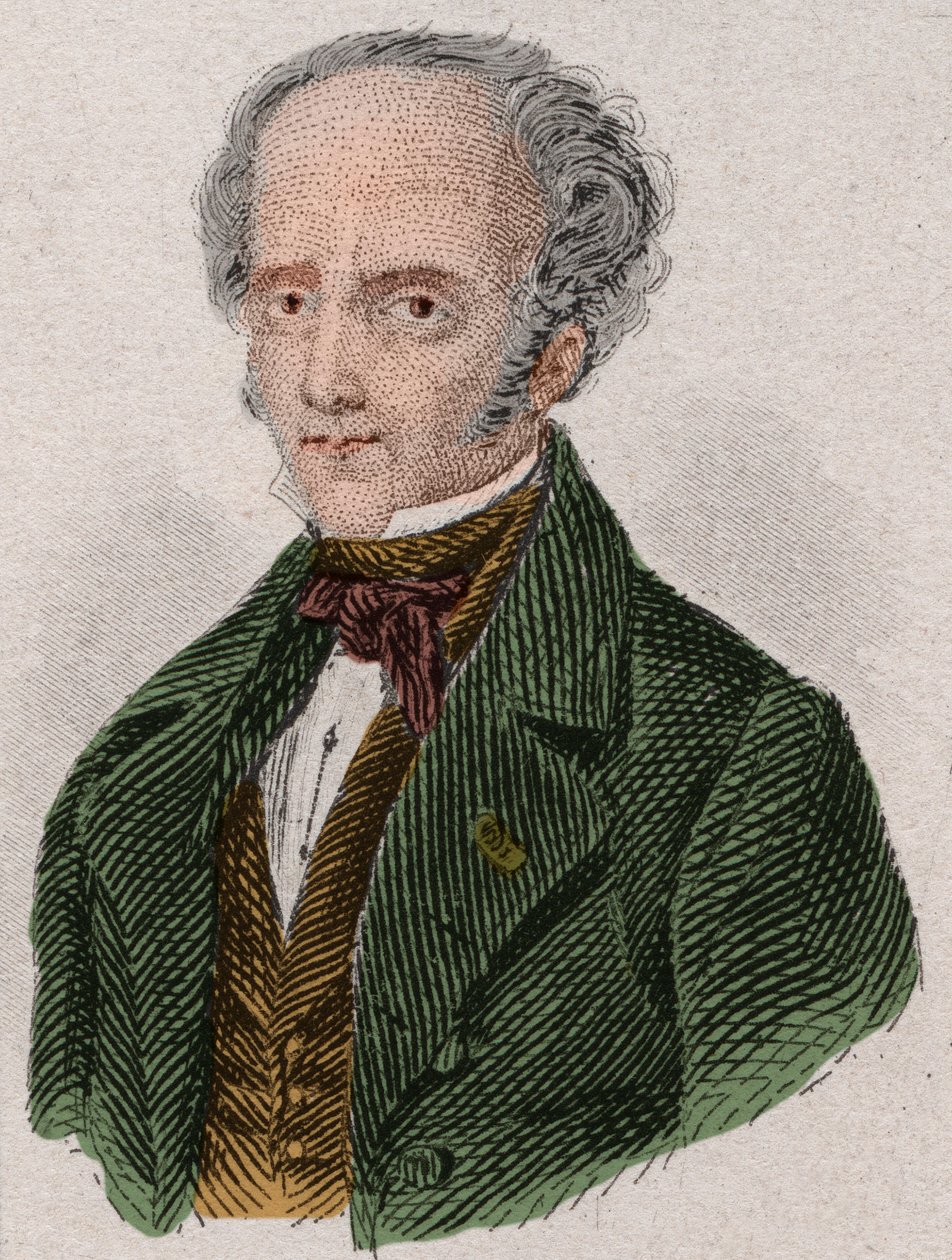 Portræt af Francois Rene, Viscount de Chateaubriand (1768-1848) fransk forfatter. Stik fra 1876. af Unknown artist