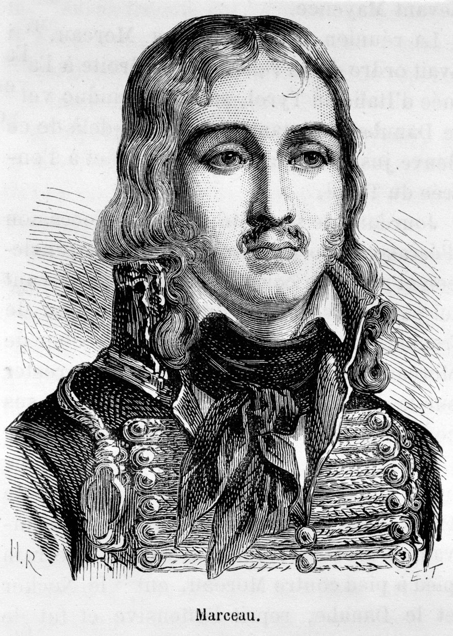 Portræt af Francois Severin Desgraviers Marceau (1769-1796), fransk general. af Unknown artist
