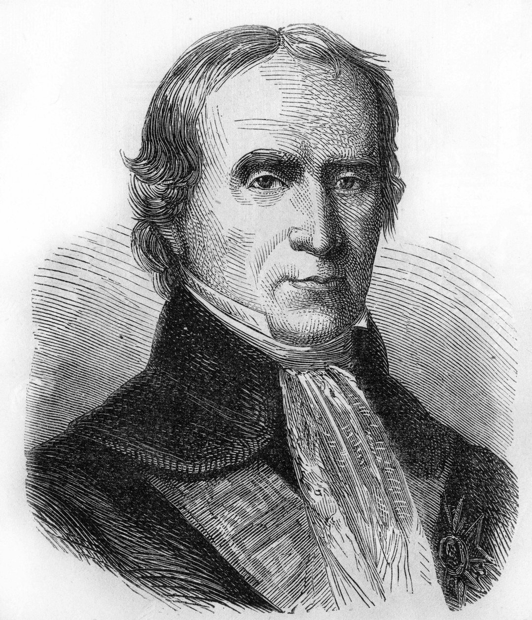 Portræt af François Barbé Marbois. 1745-1837. Konsul i USA og derefter intendant i Santo Domingo. Stik fra 1866. af Unknown artist