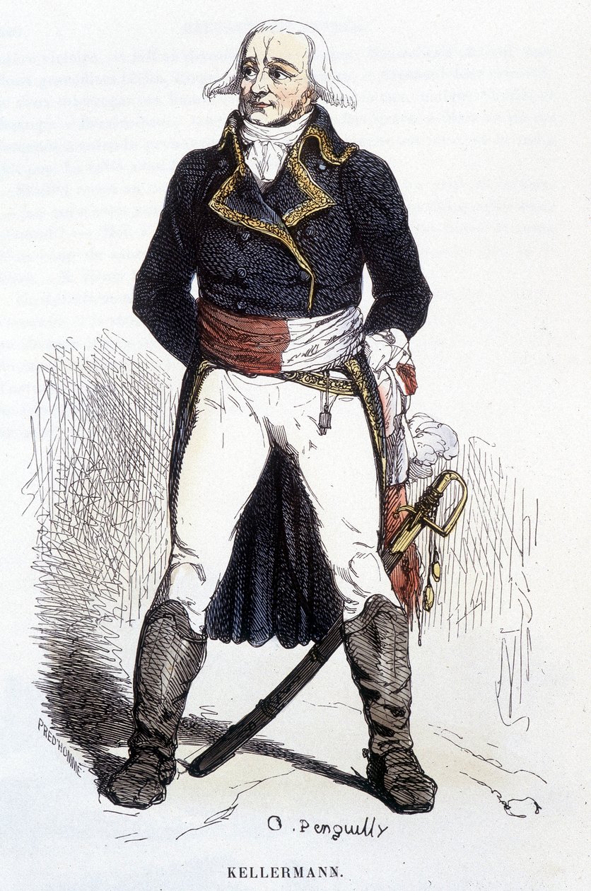 Portræt af François Christophe Kellerman - gravering af Unknown artist