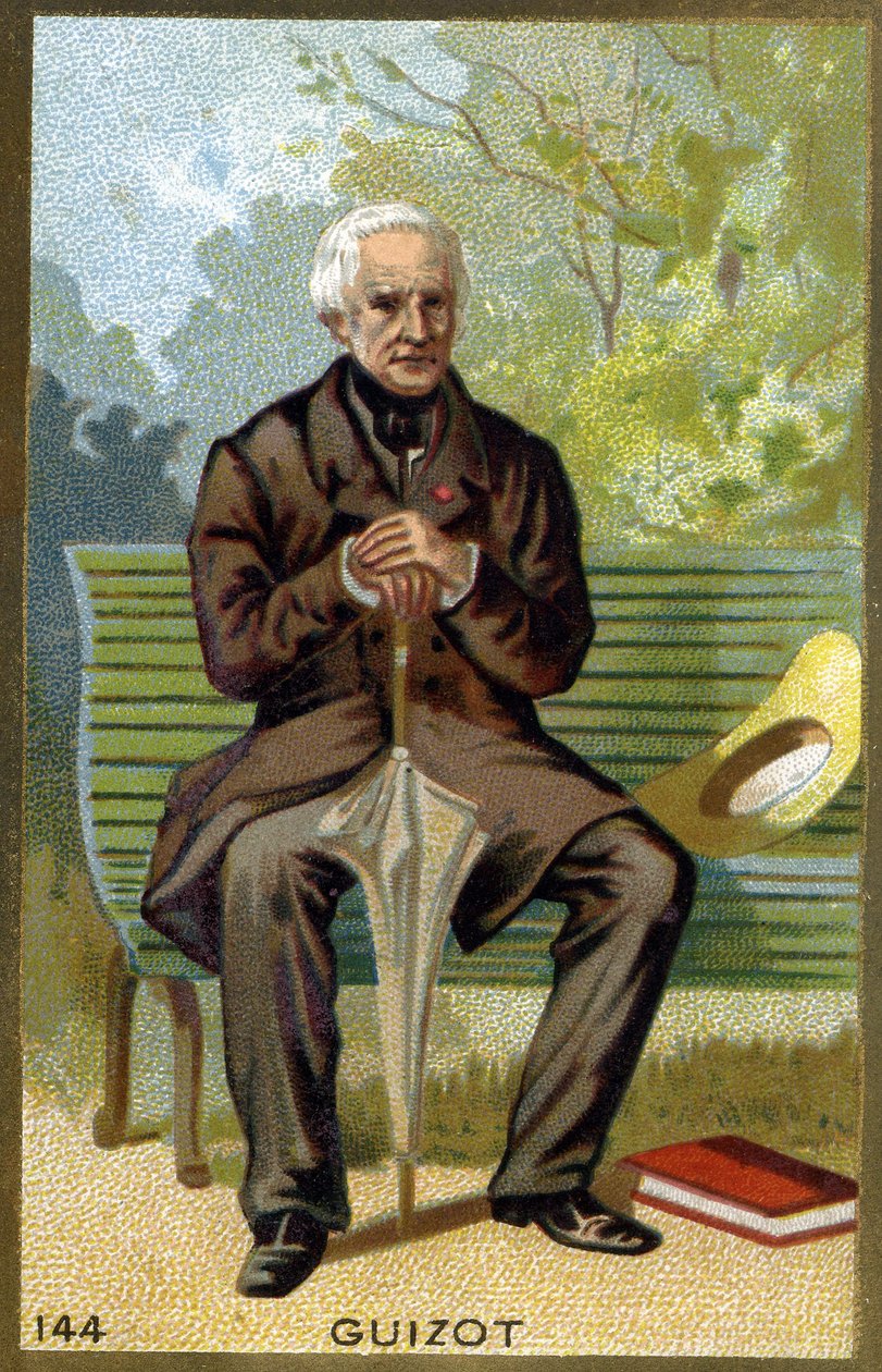 Portræt af François Guizot (1787 - 1874), fransk politiker og historiker. Kromolitografi af det 19. århundrede. af Unknown artist