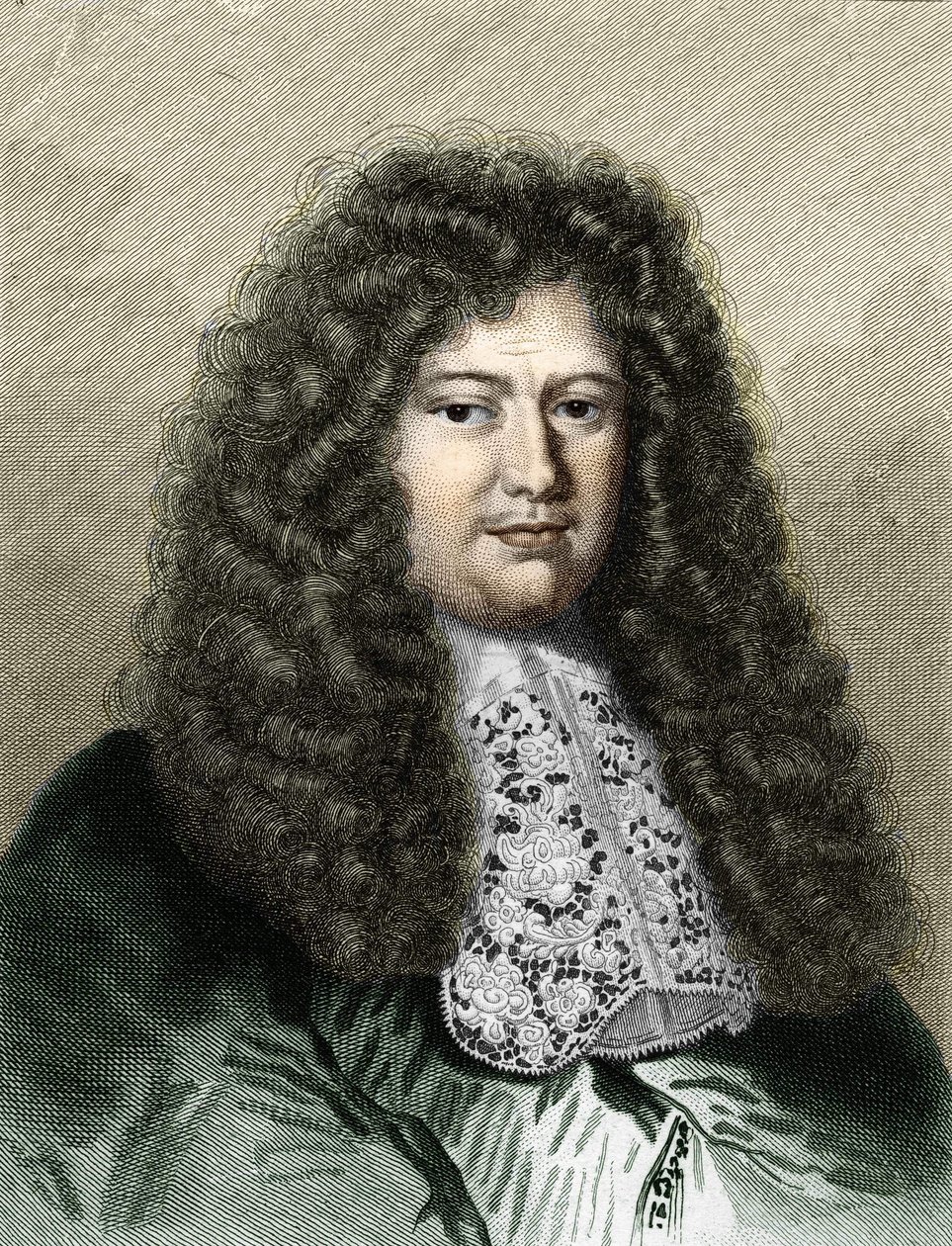 Portræt af François Michel Le Tellier, Marquis de Louvois (1639 - 1691), fransk politiker - i Histoire des Français af Lavallée, stik, nd. af Unknown artist