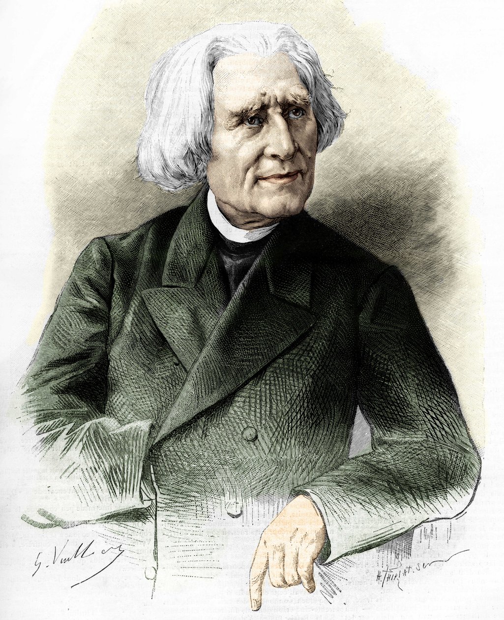 Portræt af Franz Liszt (1811-1886) ungarsk komponist og pianist. af Unknown artist