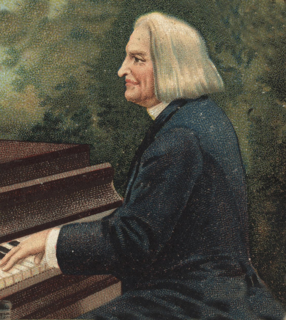 Portræt af Franz Liszt (1811-1886), ungarsk klaverkomponist og pianist. af Unknown artist