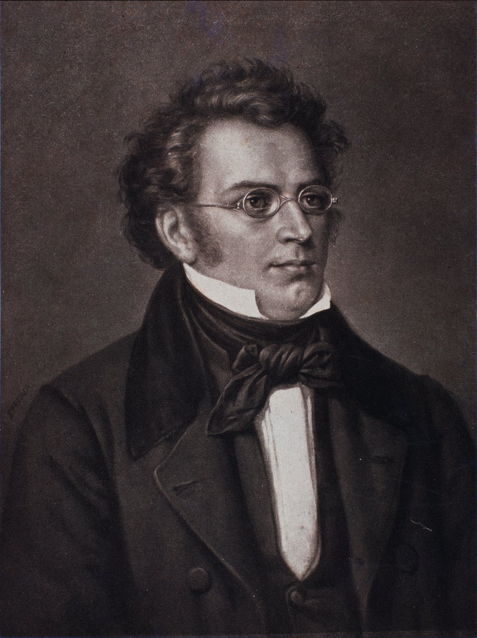Portræt af Franz Schubert (gravering) af Unknown artist