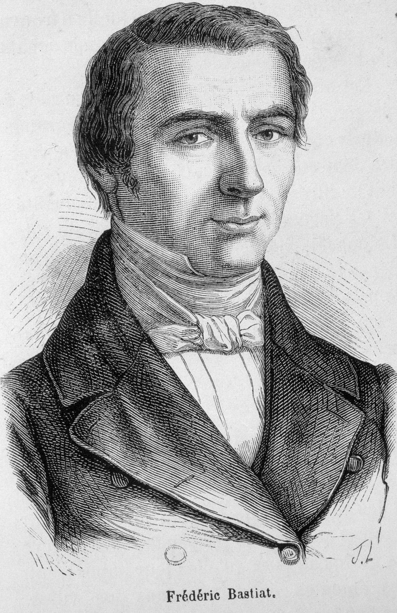 Portræt af Frédéric Bastiat, fransk økonom (1801 - 1850) af Unknown artist