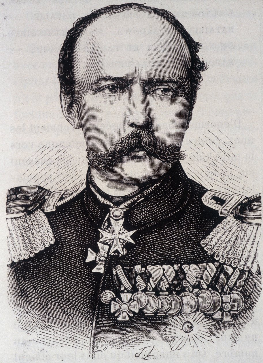 Portræt af Frederic - Charles, Prince of Preussen (1828-1885) af Unknown artist