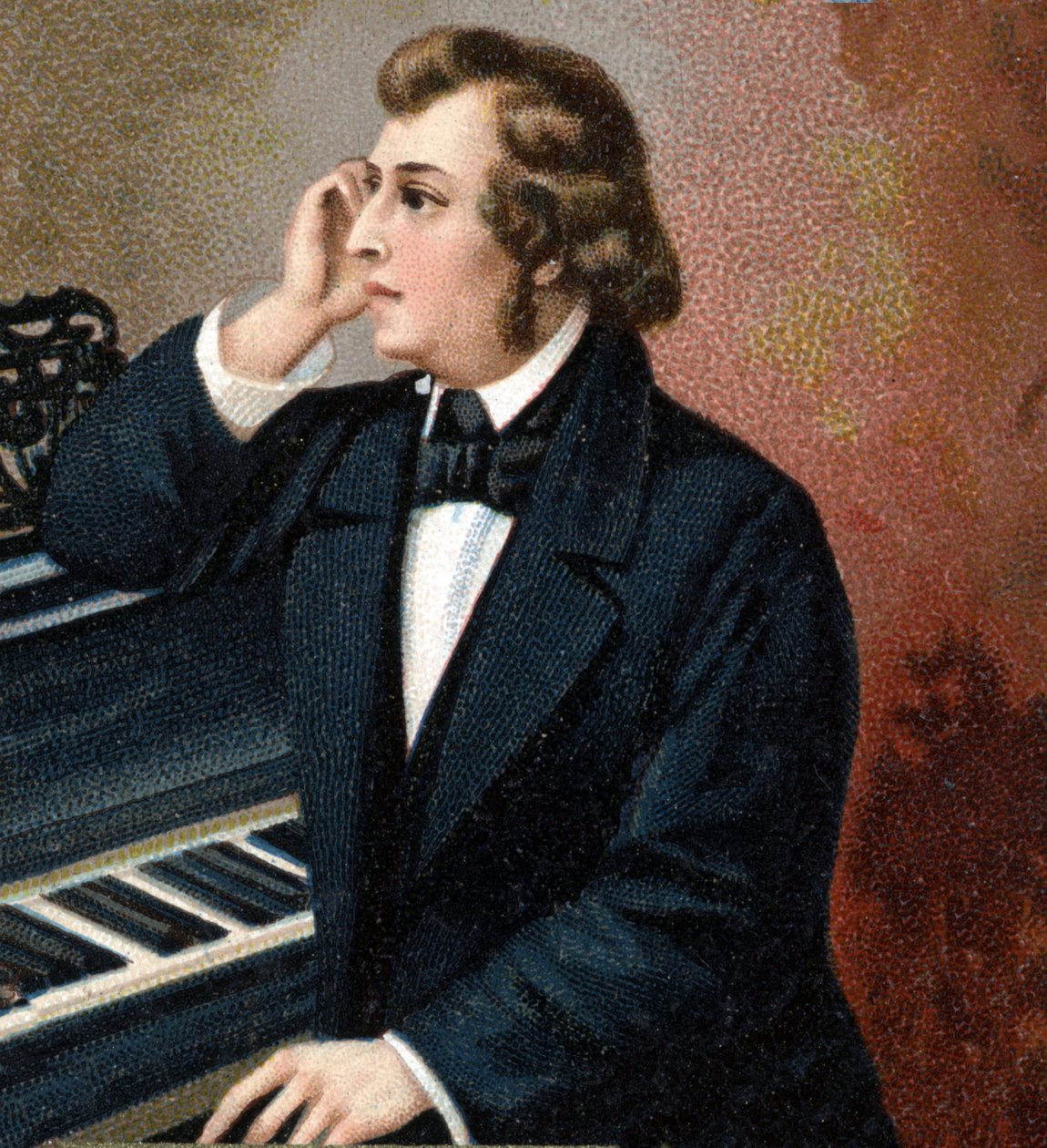 Portræt af Frederic Chopin (1810 - 1849), polsk komponist. af Unknown artist