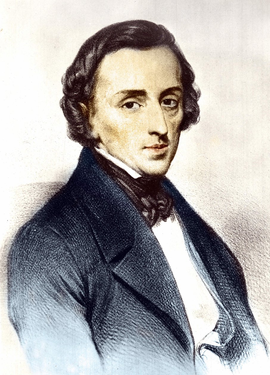 Portræt af Frederick Chopin (1810-1849), polsk komponist. af Unknown artist
