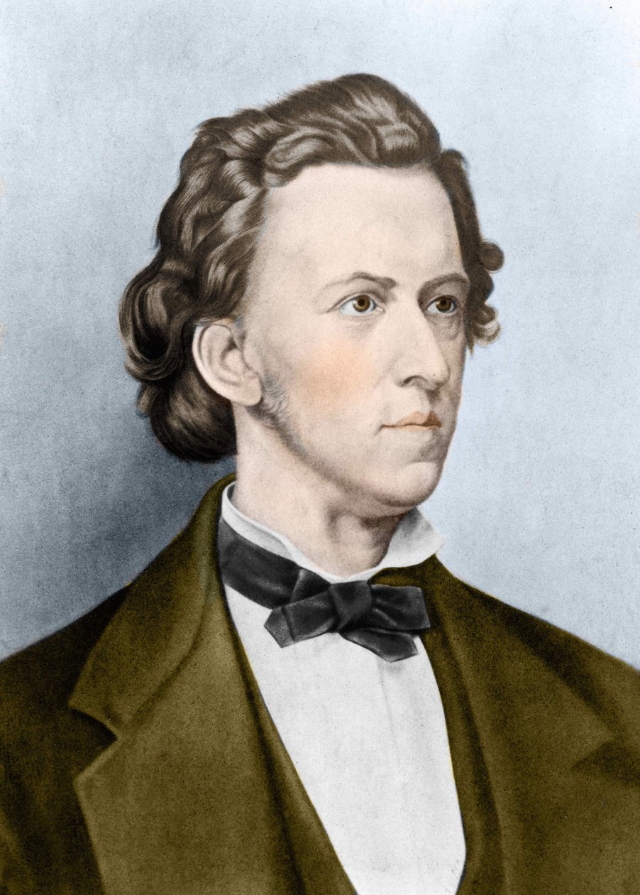 Portræt af Frederick Chopin (1810-1849), polsk komponist. af Unknown artist