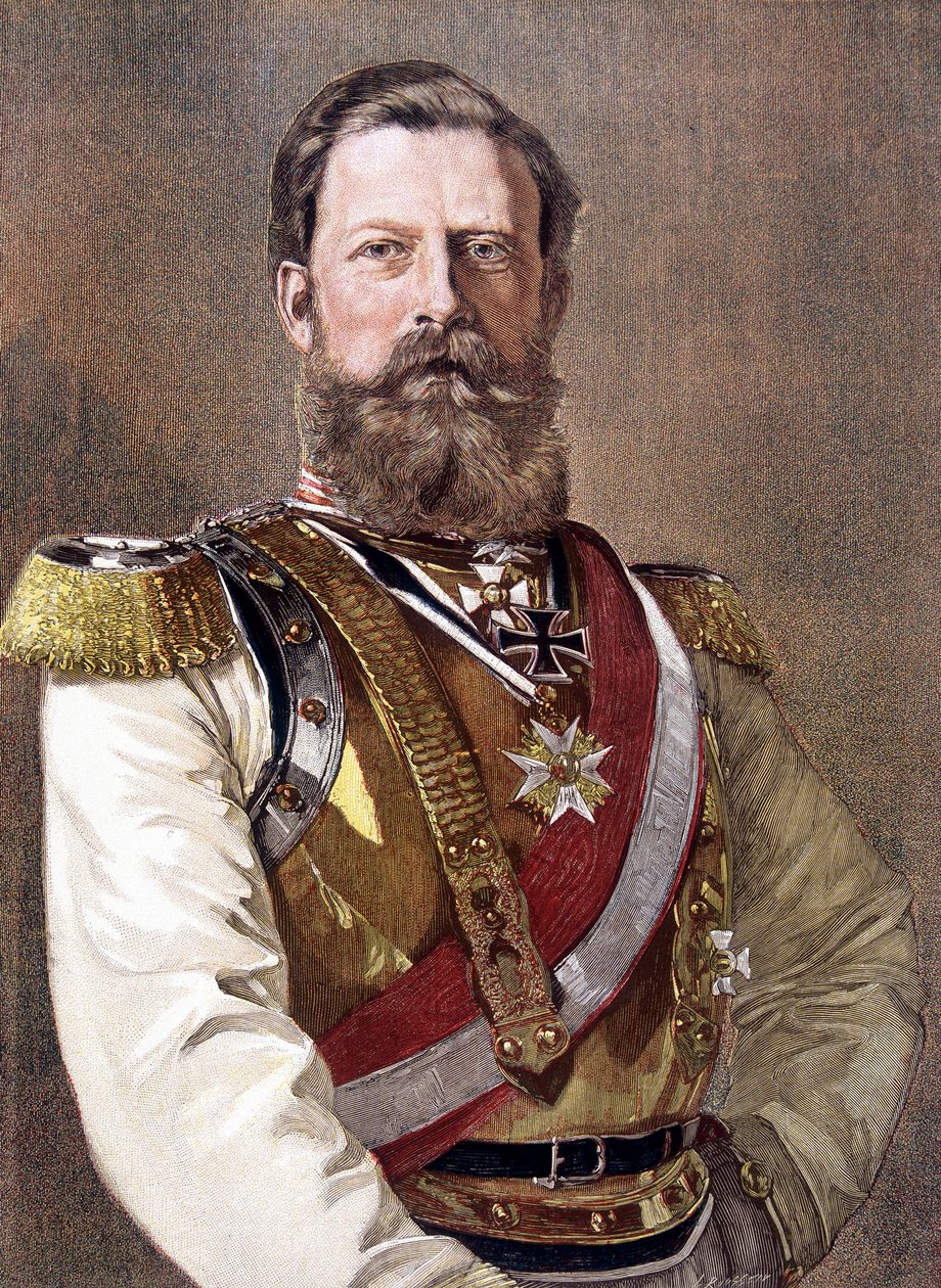 Portræt af Frederik III (1831-1888), kejser af Tyskland og konge af Preussen. af Unknown artist