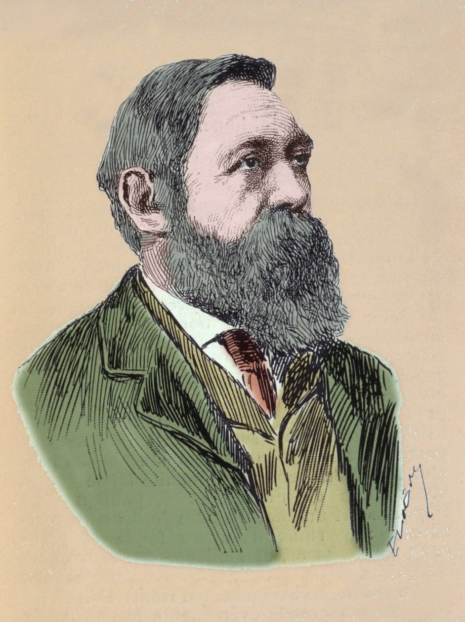 Portræt af Friedrich Engels (1820 - 1895) tysk filosof og socialistisk teoretiker. af Unknown artist