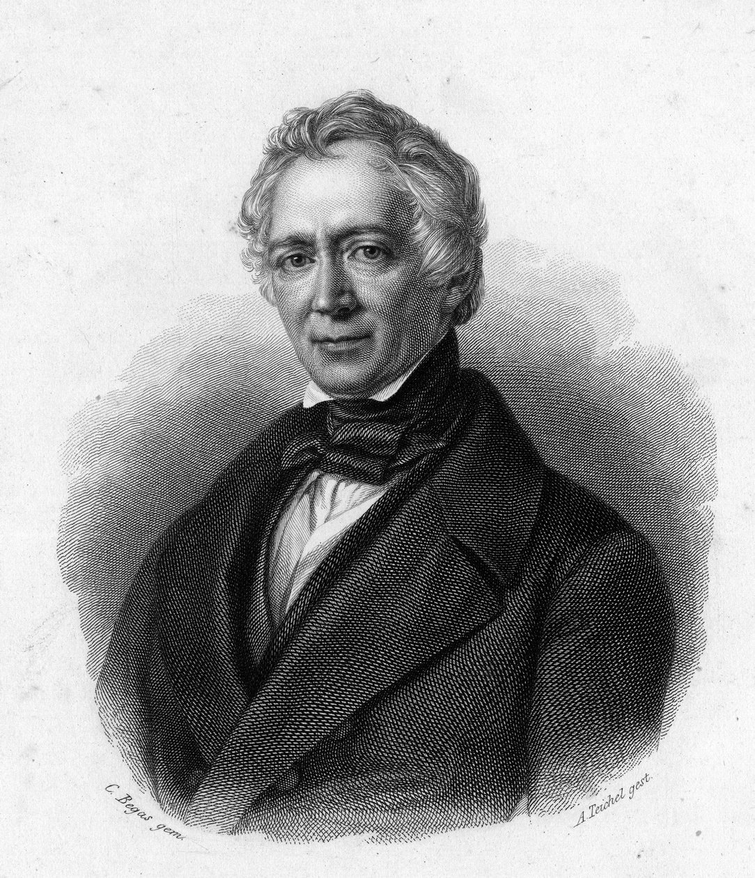 Portræt af Friedrich Ludwig von Raumer, tysk historiker (1781-1873). af Unknown artist