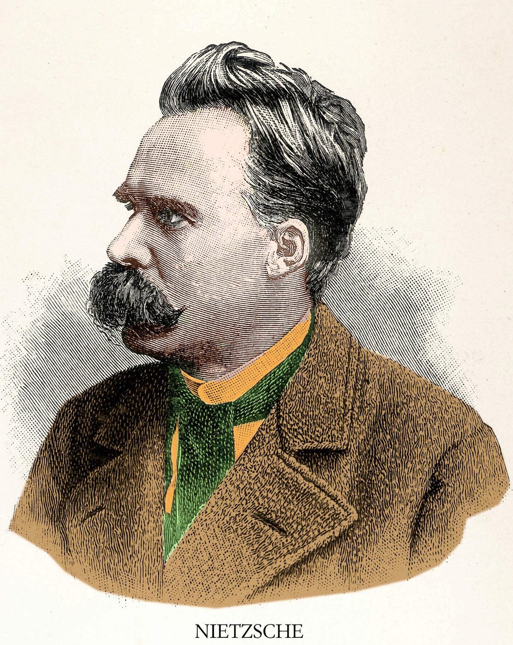 Portræt af Friedrich Nietzsche (1844 - 1900). af Unknown artist