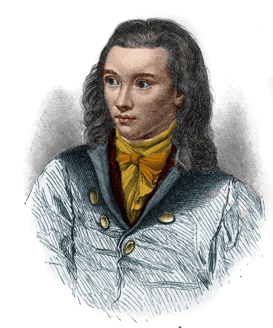 Portræt af Friedrich von Hardenberg, dit Novalis (1772-1801), tysk digter af den romantiske bevægelse. af Unknown artist