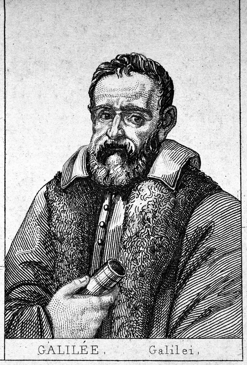Portræt af Galileo Galilei af Galilæa (1564 - 1642). af Unknown artist