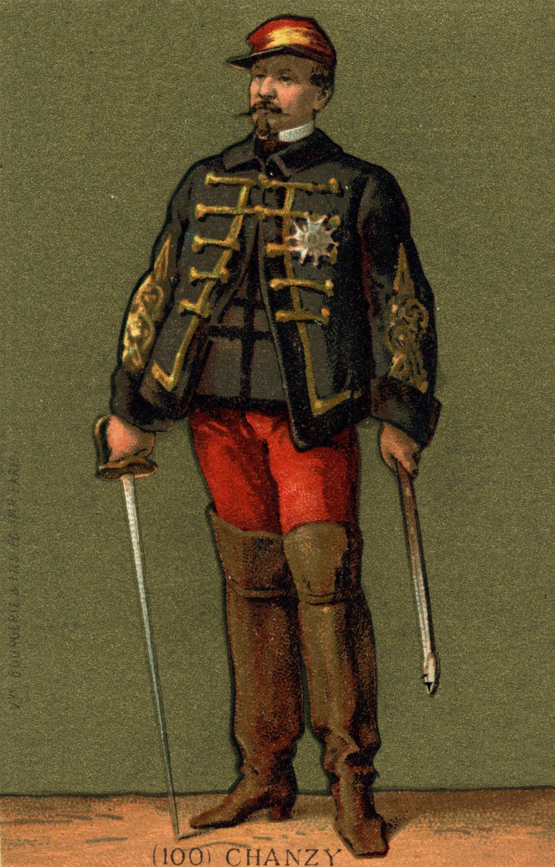 Portræt af general Chanzy (1823 - 1883) Kromolitografi fra slutningen af det 19. århundrede. af Unknown artist