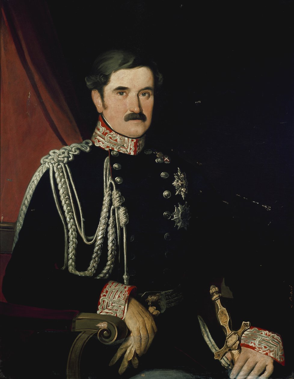 Portræt af general Eusebio Bava (olie på lærred) af Unknown Artist