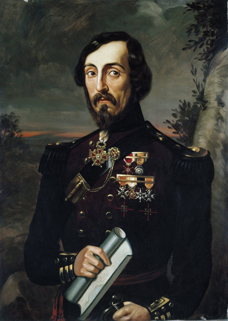 Portræt af general Giacomo Durando (olie på lærred) af Unknown Artist