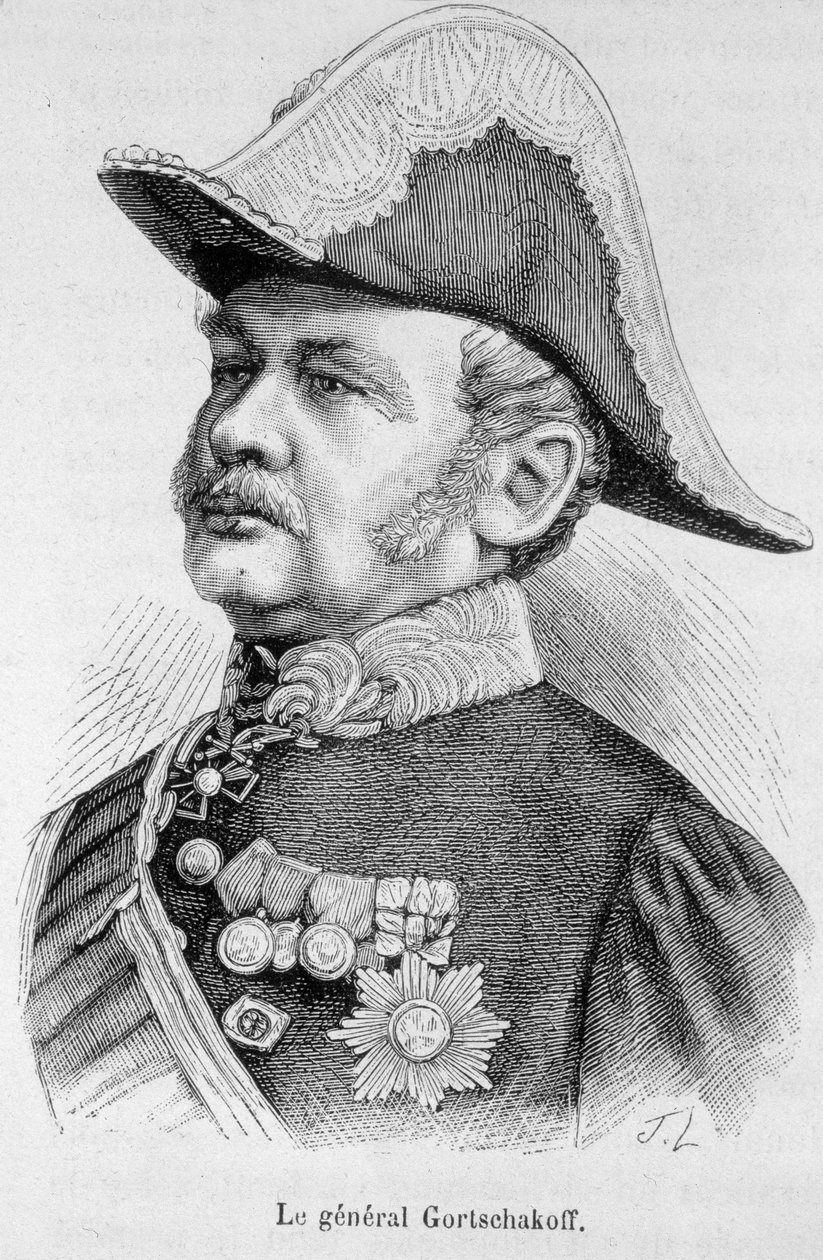 Portræt af general Gortschakoff af Unknown artist