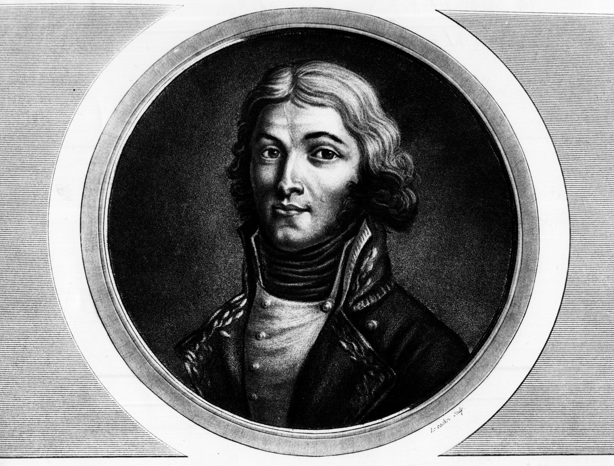 Portræt af general Louis Lazare Hoche (1768-1797). Indgravering i "" Komplet samling af historiske malerier fra den franske revolution, i tre bind.""" 1804. af Unknown artist