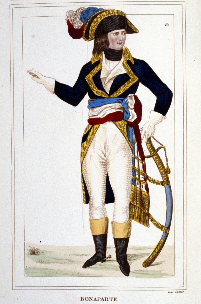 Portræt af general Napoleon Bonaparte (1769 - 1821) i uniform. af Unknown artist